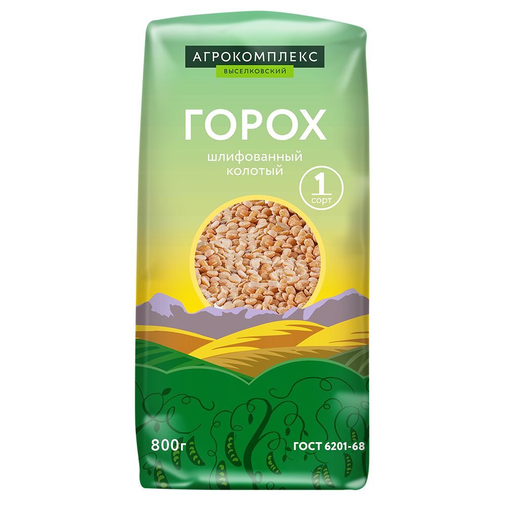 Горох шлифованный колотый первый сорт Агрокомплекс 800гр 80₽