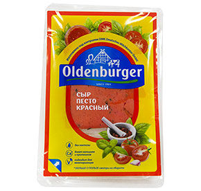 Сыр Песто красный 50% Oldenburger, нарезка 125г  [м]