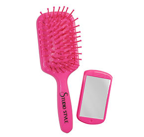 Щетка для волос KIDS массажная квадратная с зеркалом б/уп