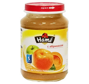 Дет.питание HAME с абрикосом с/б 190г 