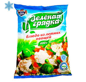 Смесь Летние овощи замороженные Зеленая грядка 400гр