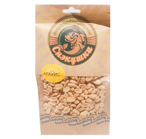 Арахис натуральный жарено-соленый Снэкушки 90гр
