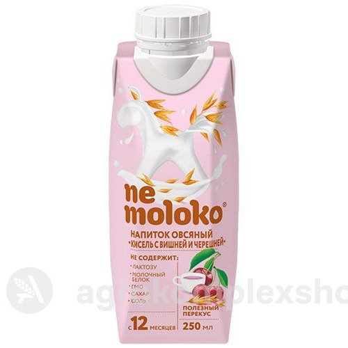 Напиток овсяный Кисель с вишней и черешней Nemoloko с 12мес 250мл