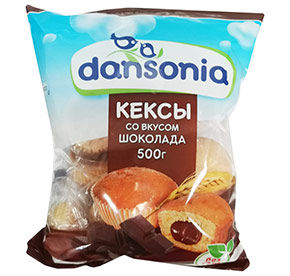 Кекс Дансония со вкусом шоколада м/уп 0,5кг
