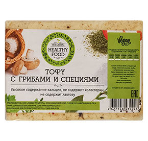 Сыр Тофу с грибами и специями Premium Healthy Food в/у