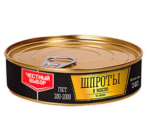 Шпроты в масле 240 г Честный Выбор из салаки ключ ж/б