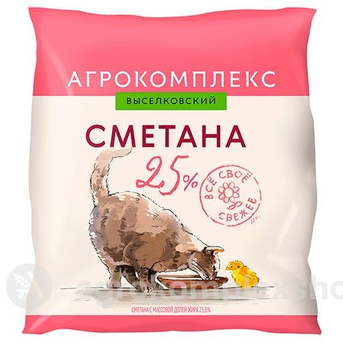 Сметана 25% Агрокомплекс 450мл