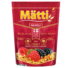 Мюсли Matti с ежевикой и малиной 250гр