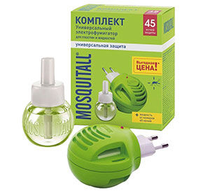 Защита от комаров прибор+жидкость Mosquitall 45 ночей