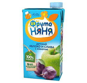 Нектар ФрутоНяня Яблоко-Слива 0,2л
