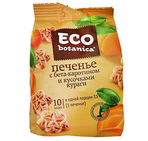 Печенье Eco botanica с бета-каротином и пищевыми волокнами 200гр
