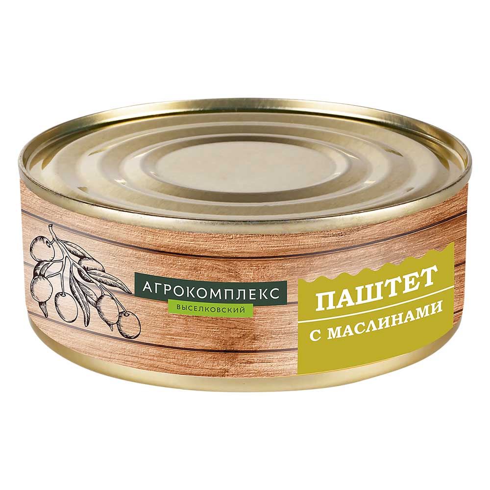 Паштет с маслинами Агрокомплекс 225гр 90₽