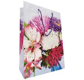 Optima Пакет подарочный с матовой  ламинацией 22x31x10  см (ML) Яркий букетик, 128 г ППД-0107