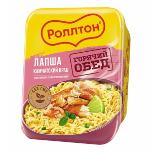 Лапша Роллтон со вкусом камчатского краба лоток 90г