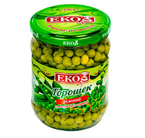 Горошек ЕКО в/сорт ст/б 480гр