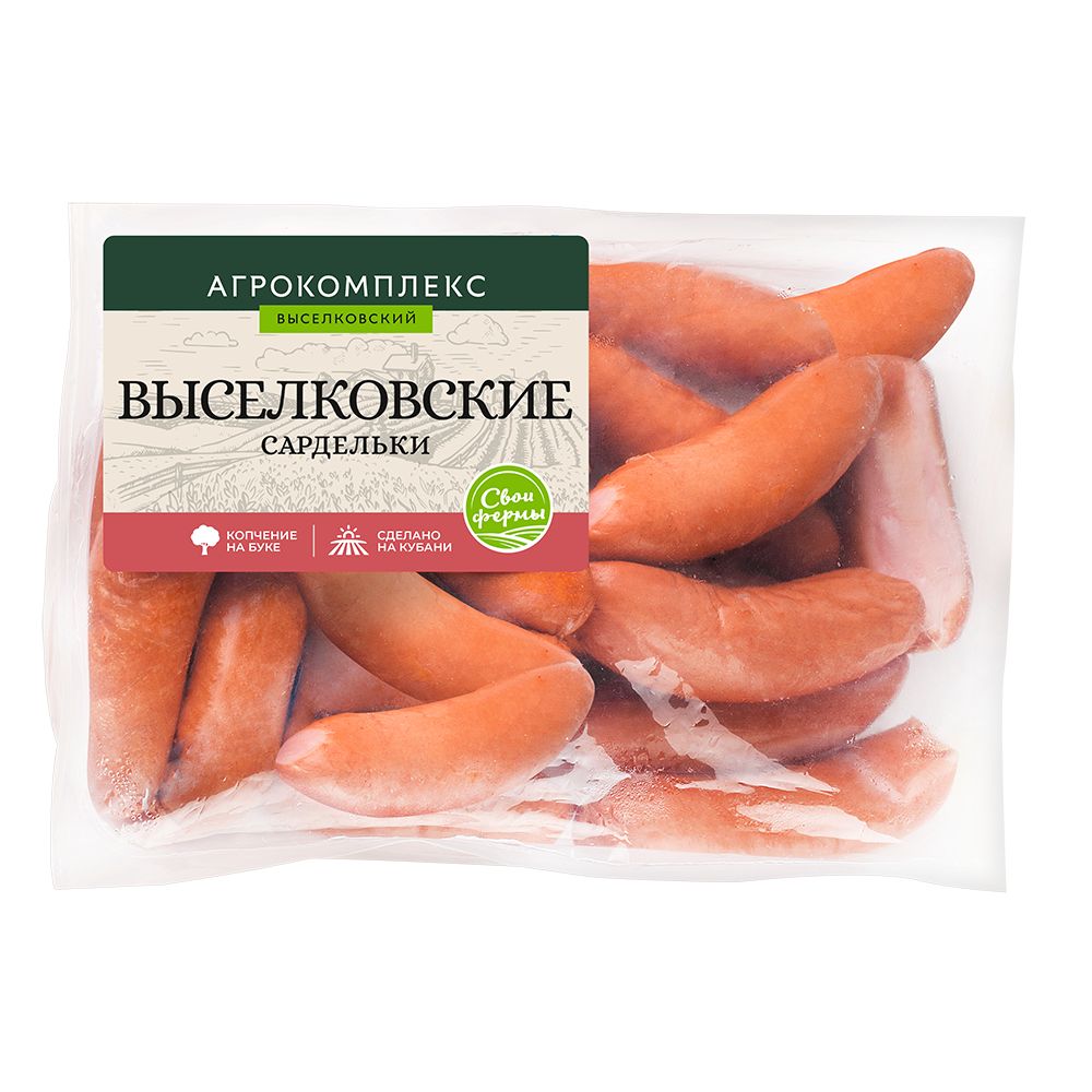 Сардельки Выселковские 1 кг Агрокомплекс 550₽