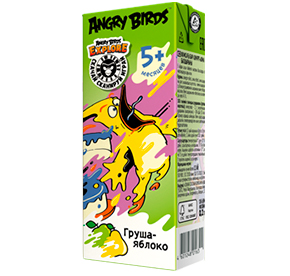 Нектар Ангри Бердс 0,2 л Грушево-яблочный с мякотью т/пак Южная соковая компания