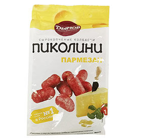 Колбаски. Пиколини со вкусом Пармезана, с/к Дымов 50 г.