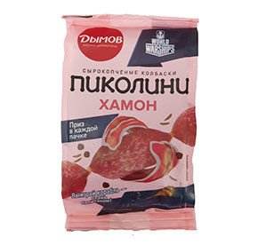 Колбаски 50 г Дымов Пиколини со вкусом хамона с/к м/уп
