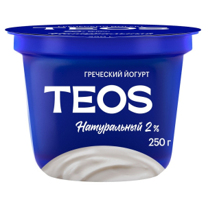 СП ЙОГУРТ ГРЕЧЕСКИЙ ТЕОS П/СТ 250г 2% НАТУРАЛЬНЫЙ (6шт), шт (для Мантеры)