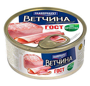 Консервы Ветчина Главпродукт 325 г