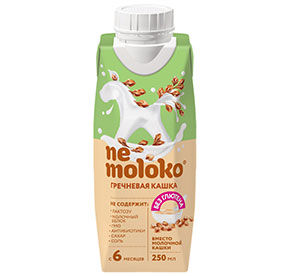 Кашка гречневая безмолочная NEMOLOKO с 6 мес 250мл т/пак