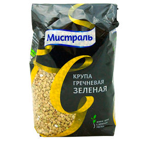 Крупа МИСТРАЛЬ гречневая Зеленая 450г. (для Мантеры)