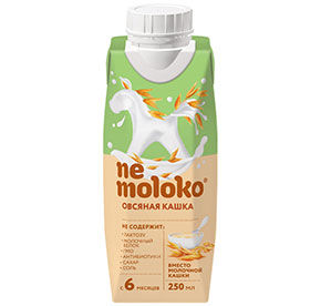 Кашка овсяная безмолочная NEMOLOKO с 6 мес 250мл т/пак