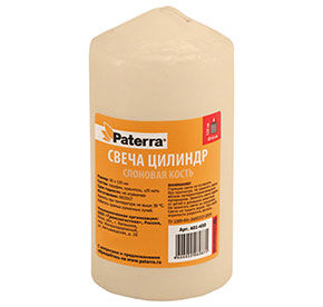 Свеча столбик 60*120 мм слоновая кость PATERRA 