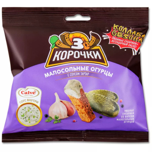 Сух.3короч.ржан.60г+25мл/30 Мал.огурцы+соус тартар