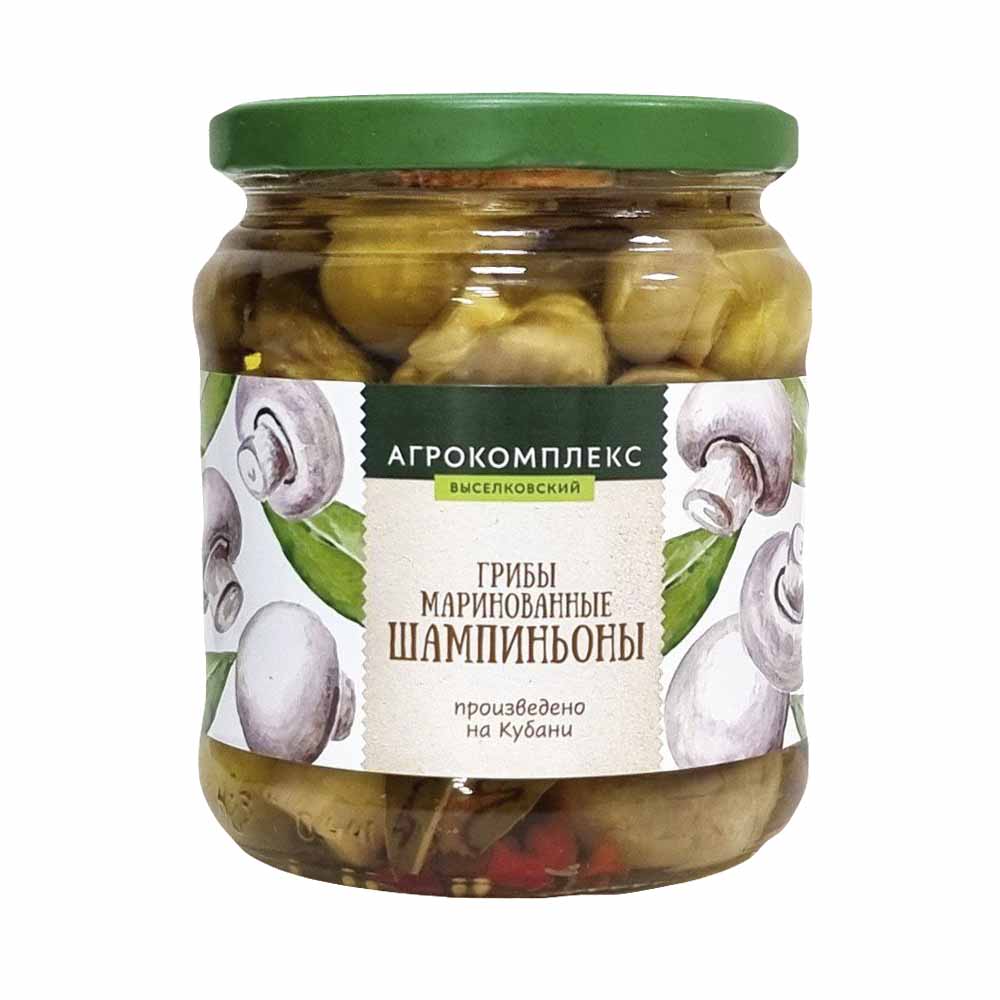 Грибы маринованные шампиньоны Экстра Агрокомплекс 440гр 240₽