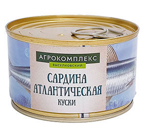 Сардина атлантическая с маслом Агрокомплекс 240гр