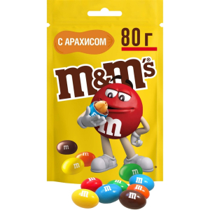 Драже 80 г M&M`s Арахис м/уп