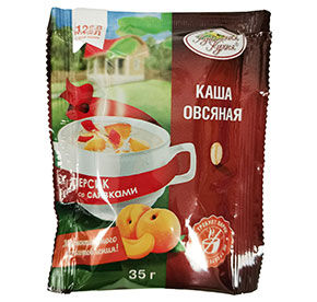 Каша овсяная Кубанская кухня Персик со сливками 35гр