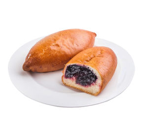 Пирожок печеный с черносмородиновой  начинкой 0,08 кг