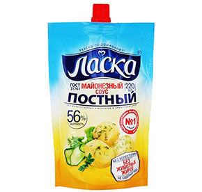 Соус Ласка майонезный постный 56% 400мл