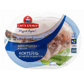 Коктейль из морепродуктов в заливке Санта Бремор 200гр