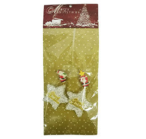Подвеска Merry Christmas 10см 2шт