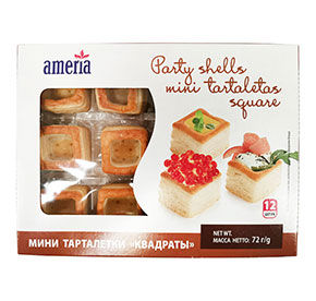 Тарталетки-мини Ameria квадраты 72гр