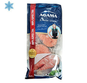 Семга, стейк замороженный 4*400г (Agama 100% качество/JV)