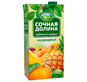 Напиток сокосодержащий Сочная Долина Мультифрукт 1,93 л
