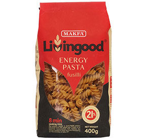Макароны Макфа Livingood Energy Fusilli Спираль высокобелковые 400гр