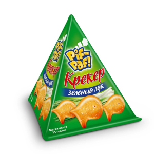 Крекер "Pif-Paf" в форме рыбок (зеленый лук) 25 гр