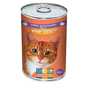 Корм PROХвост консер.для кошек кролик м/у 350г