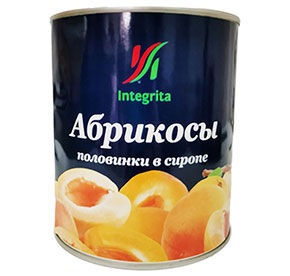 Абрикосы половинки в сиропе Integrita 850гр