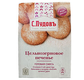 Смесь для выпечки Цельнозерновое печенье Пудовъ 350гр