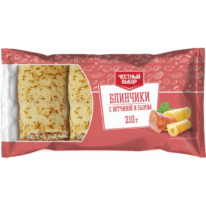 Блинчики Честный выбор с ветчиной и сыром 210 г
