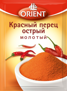 Красный перец острый молотый ORIENT, пакет 12 г