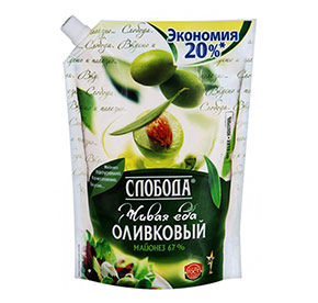 Майонез Слобода оливковый 67% 800мл