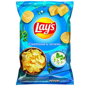 Чипсы Lay's Сметана и зелень 81гр